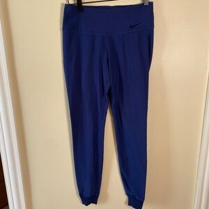 Nike Dri-Fit Womens Athletic Blue Skinny Leggings Stretchy Size Small